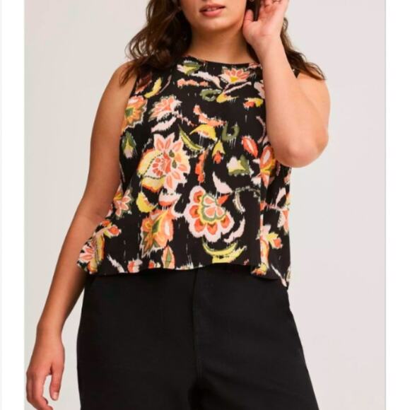 torrid Tops - New TORRID Challis Crop Shell Sleeveless Top Women’s SIZE 4X
